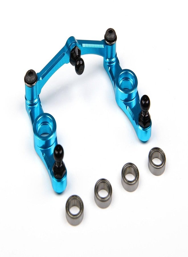 CNC Aluminum TT-01 Steering Assembly Set for 1/10 RC Car Tamiya TT01 Upgrade Part (Blue)